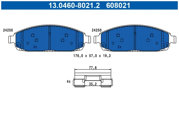 PLACUTE FRANARE JEEP P. COMMANDER/GRAND CHEROKEE 3,0-5,7 V8 4X4 05-