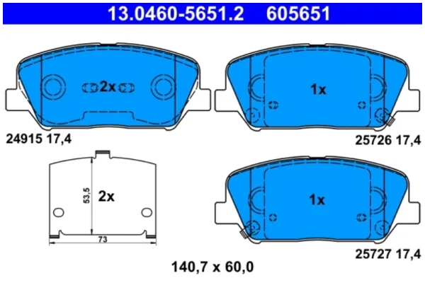 Set plăcuțe frână disc