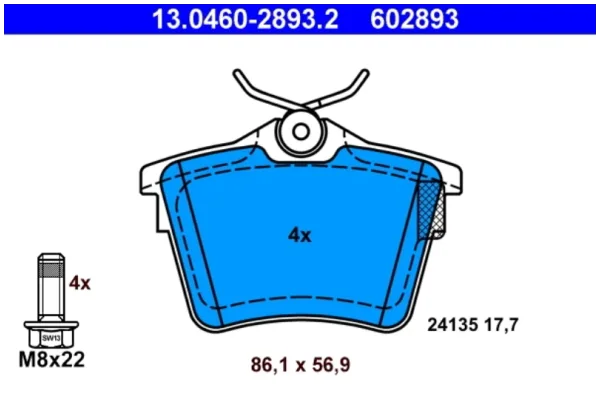 Set plăcuțe frână, frână disc