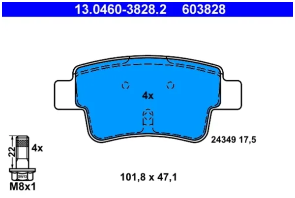 set placute frana,frana disc