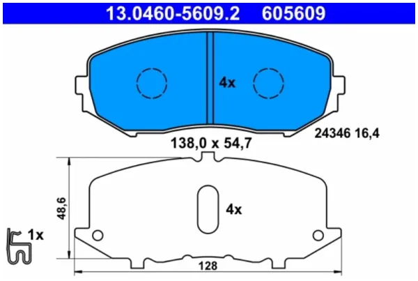 Set plăcuțe frână, frână disc | ATE