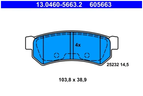 Set placute frana, frana disc | ATE