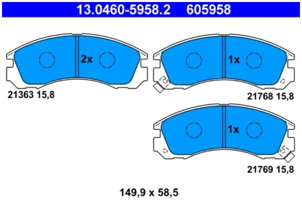 SET PLĂCUȚE FRÂNĂ, FRÂNĂ DISC | ATE