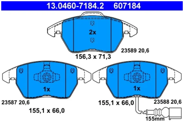 Set plăcuțe frână frână disc | ATE