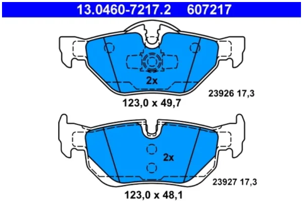SET PLĂCUȚE FRÂNĂ, FRÂNĂ DISC | ATE