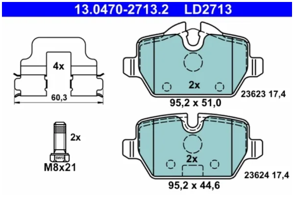 Set plăcuțe frână, frână disc
