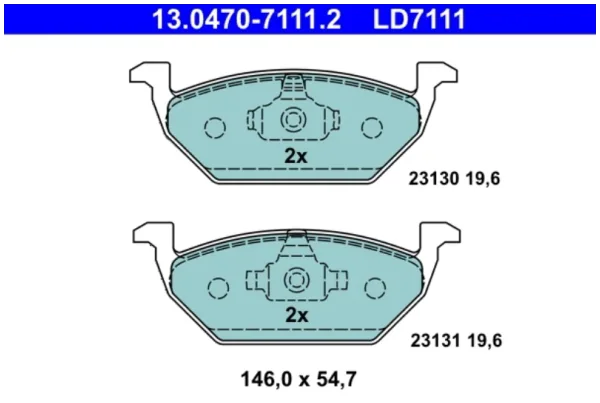 SET placute frana, frana disc | ATE