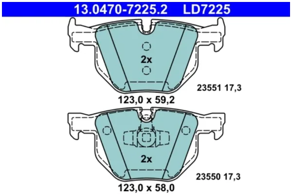 SET placute frana, frana disc | ATE