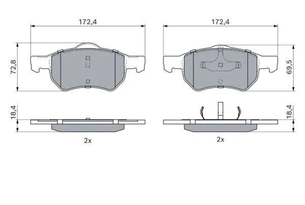 SET PLĂCUȚE FRÂNĂ, FRÂNĂ DISC | Bosch