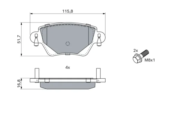 SET PLĂCUȚE FRÂNĂ, FRÂNĂ DISC | Bosch