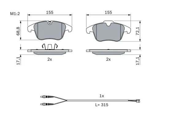 SET PLĂCUȚE FRÂNĂ, FRÂNĂ DISC | Bosch