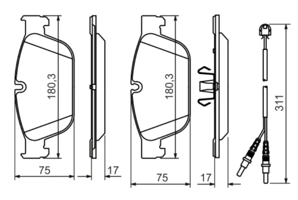 SET PLĂCUȚE FRÂNĂ, FRÂNĂ DISC | Bosch