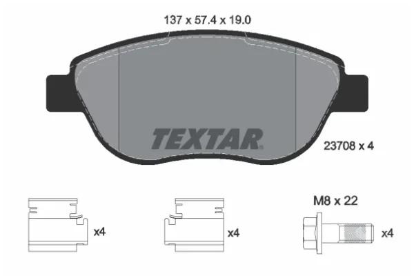 SET PLACUTE FRANA, FRANA DISC | Textar Textar