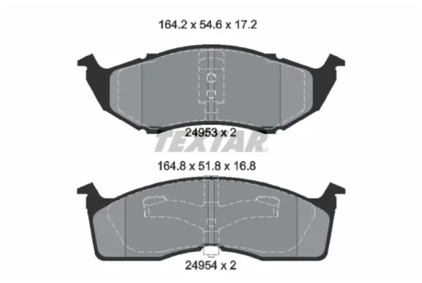 Set plăcuțe frână, frână disc | Textar