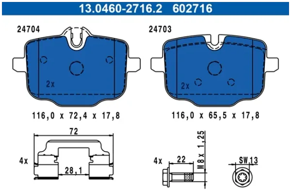 Set Placute Frana,frana Disc