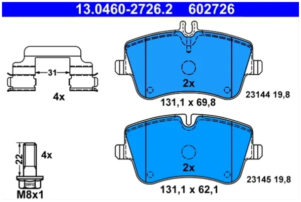 Set Placute Frana,frana Disc