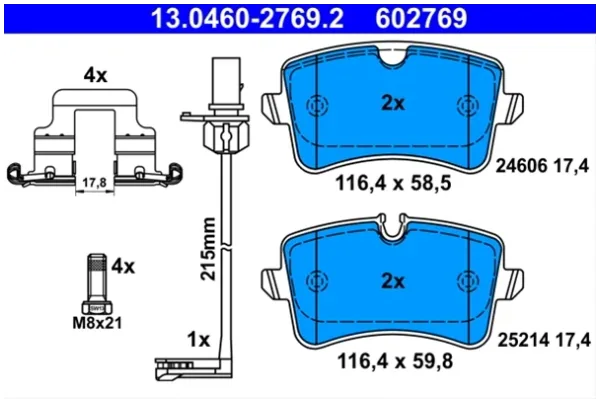 Set Placute Frana,frana Disc