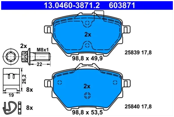 Set Placute Frana,frana Disc