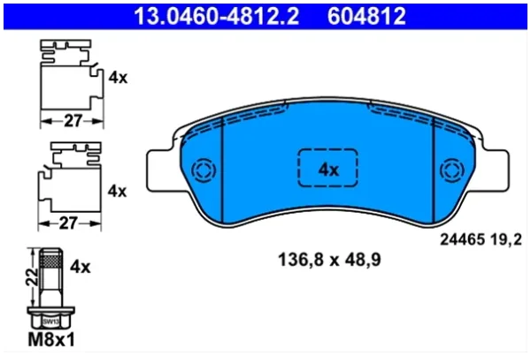 Set Placute Frana,frana Disc