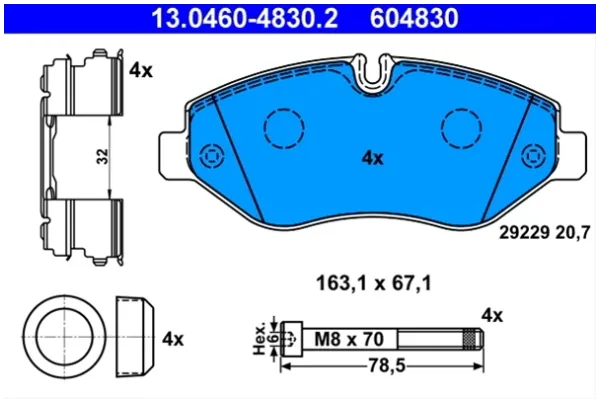 Set Placute Frana,frana Disc