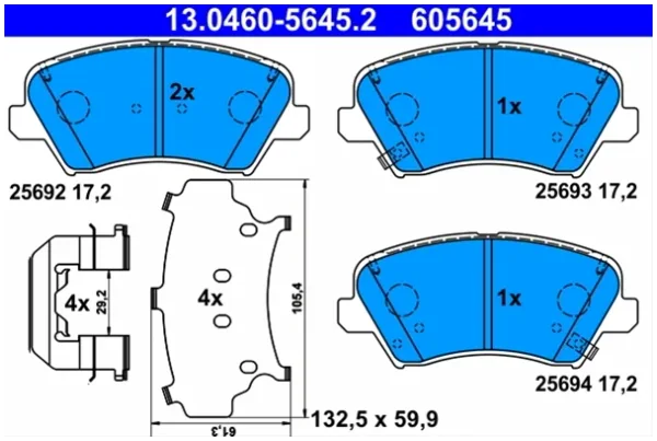 Set Placute Frana,frana Disc