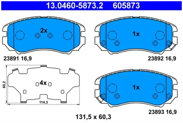 Set Placute Frana,frana Disc