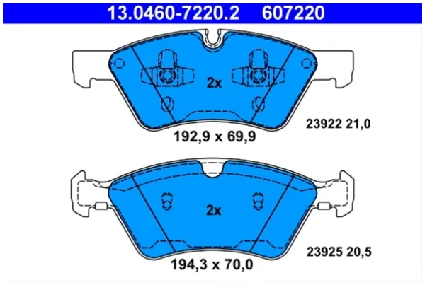 Set Placute Frana,frana Disc