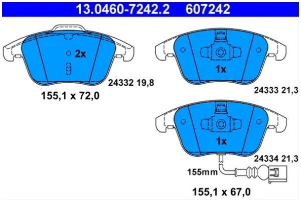 Set Placute Frana,frana Disc