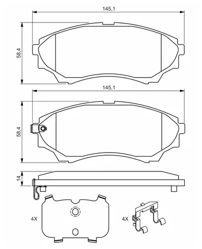 Set Placute Frana,frana Disc