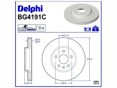 Set Discuri Frana Delphi Coated