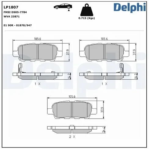 Set Placute Frana,frana Disc