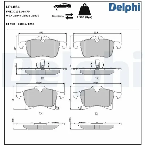 Set Placute Frana,frana Disc