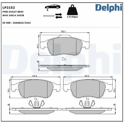 Set Placute Frana,frana Disc