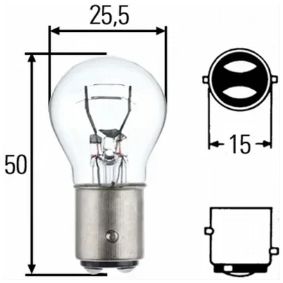 Bec 12v21/5w Tip P21/5w (Se Factureaza Cate 10) HELLA 8GD 002 078-121