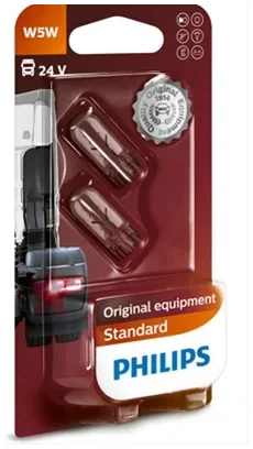 Blister 2 Becuri 24v5w Tip W5w