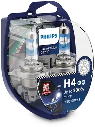 Set 2 Becuri H4 12v60/55w Racing Vision Gt200 (+200%)