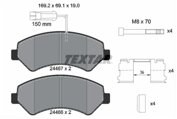Set Placute Frana,frana Disc