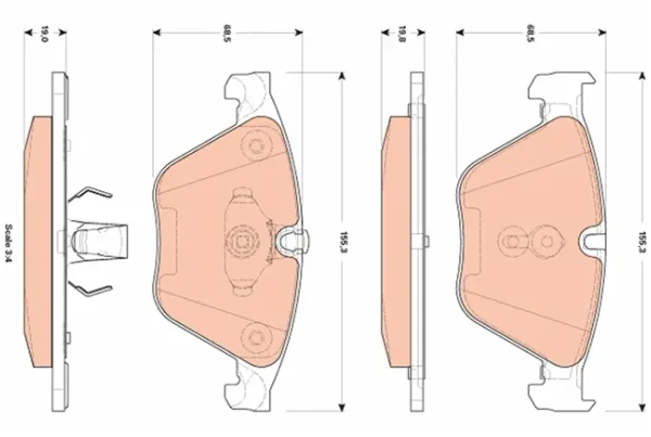 Set Placute Frana,frana Disc