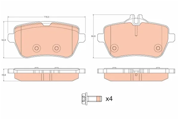Set Placute Frana,frana Disc