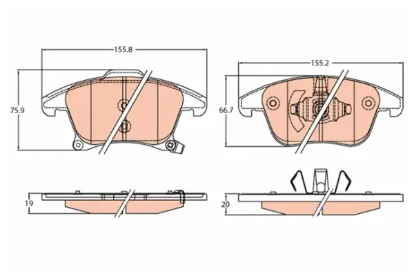 Set Placute Frana,frana Disc